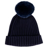 Mitch & Son BROOKS Navy Blue Logo Knitted Pom Pom Hat