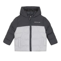 Mitch & Son Junior CALEB Stone Grey Cut N Sew Hooded Jacket
