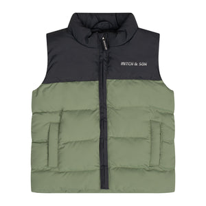 AW24 Mitch & Son Junior CAMERON Khaki Colour Block Gilet