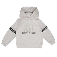 Mitch & Son Junior CAMDEN & CHARLES Stone Grey Logo Sweatshirt Hoody & Cargo Jogger Set