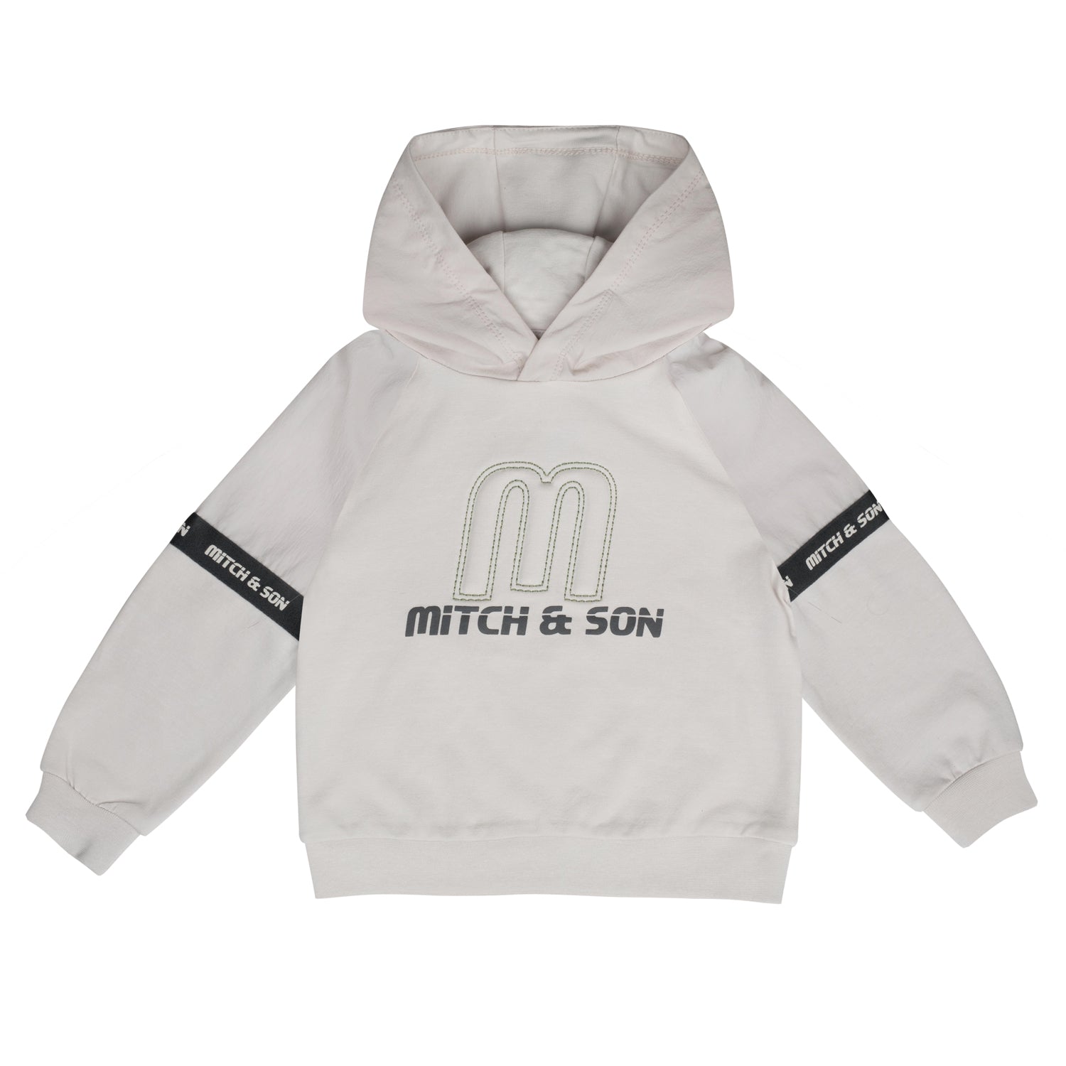 Mitch & Son Junior CAMDEN & CHARLES Stone Grey Logo Sweatshirt Hoody & Cargo Jogger Set