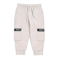Mitch & Son Junior CAMDEN & CHARLES Stone Grey Logo Sweatshirt Hoody & Cargo Jogger Set