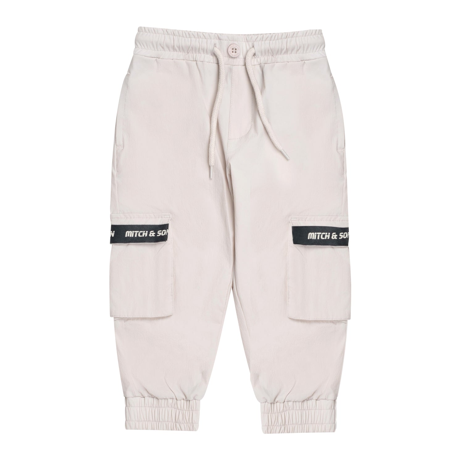 Mitch & Son Junior CAMDEN & CHARLES Stone Grey Logo Sweatshirt Hoody & Cargo Jogger Set