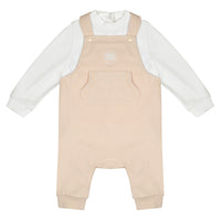 Mitch & Son Mini DREW Beige Dungaree Set
