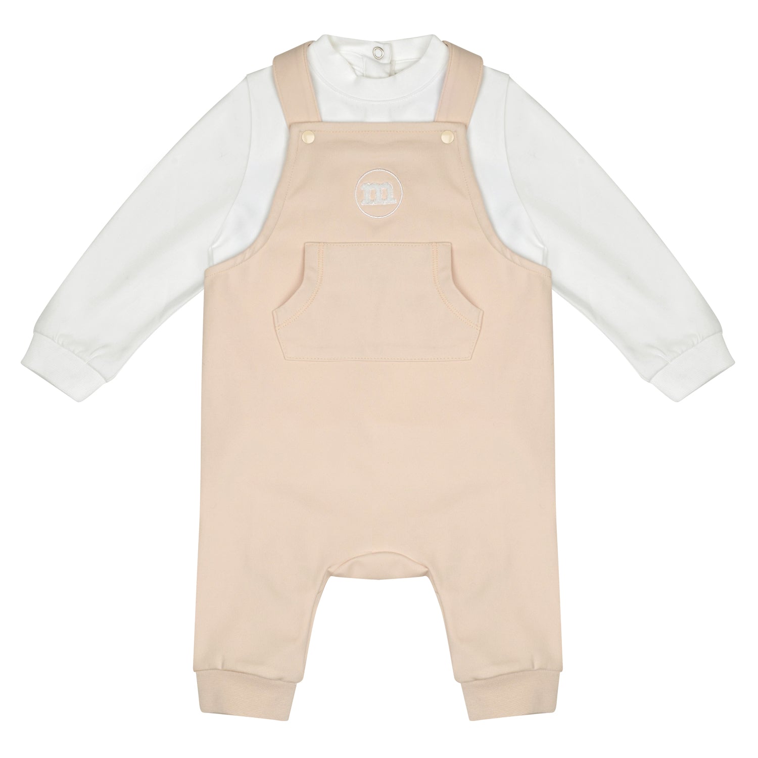 Mitch & Son Mini DREW Beige Dungaree Set