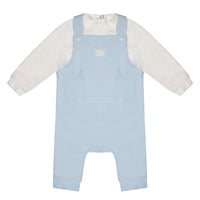 Mitch & Son Mini DREW Pale Blue Dungaree Set