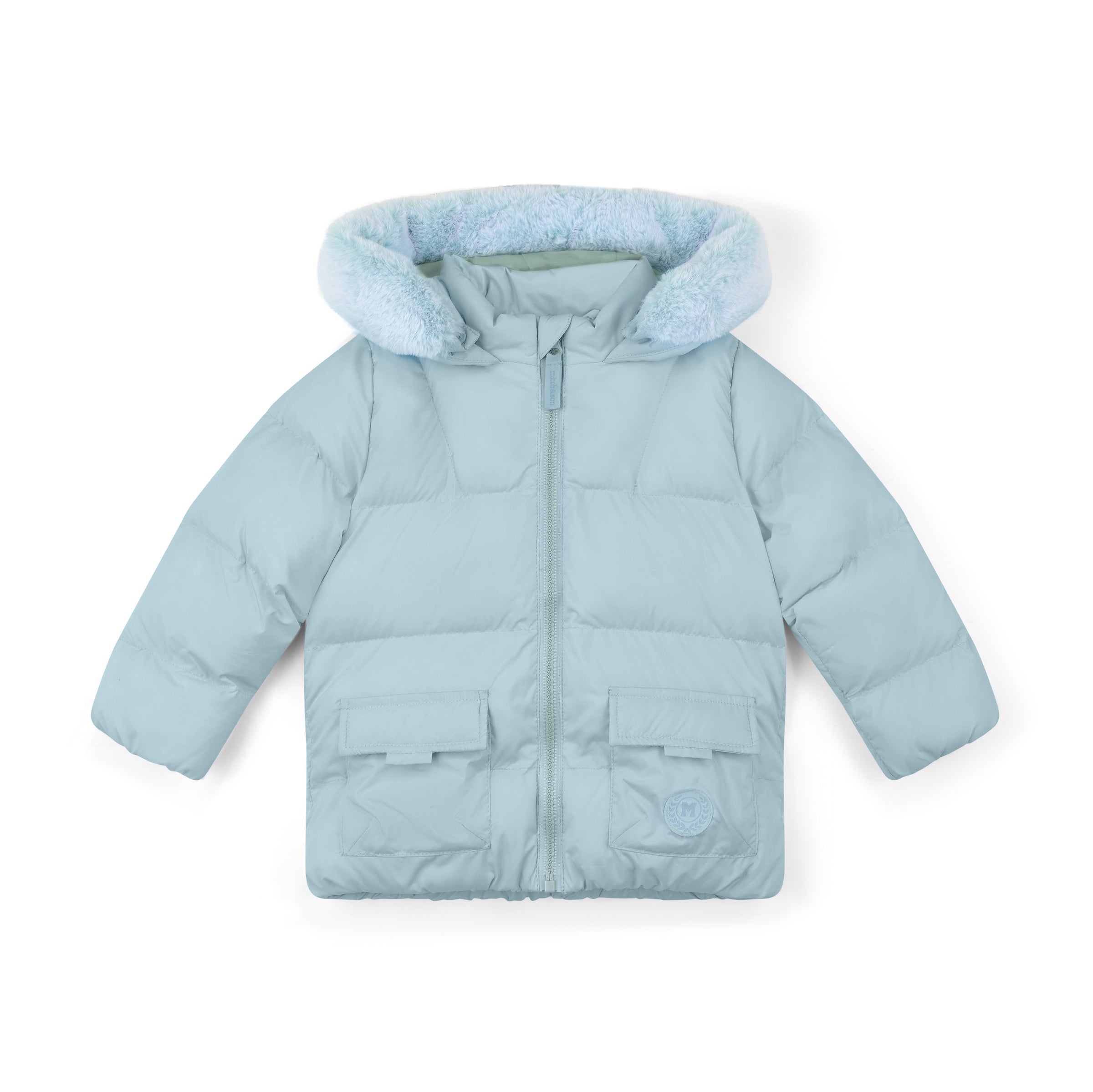 PREORDER AW25 Mitch & Son JACK Blue Faux Fur Trim Coat