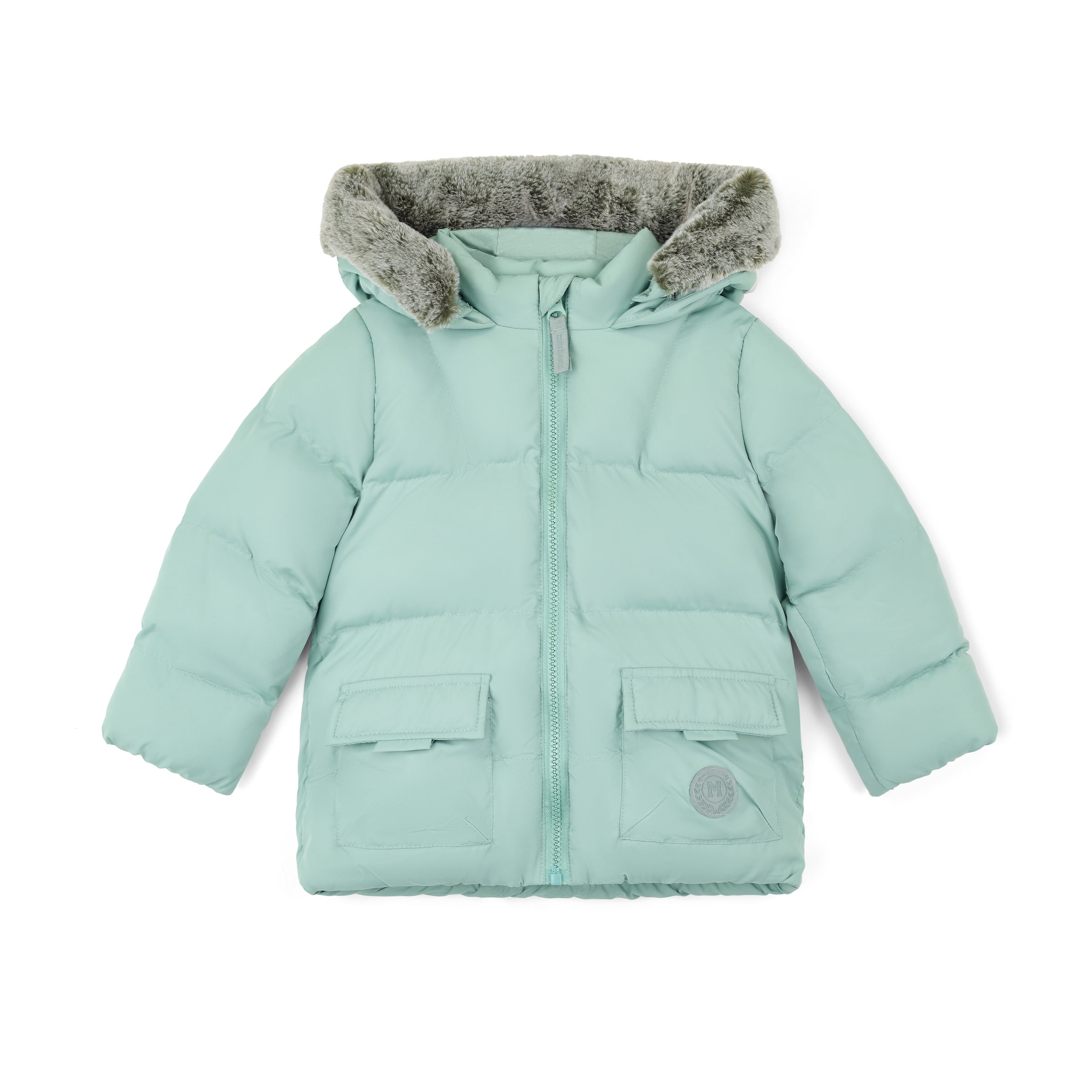 AW25 Mitch & Son JACK Green Faux Fur Trim Coat