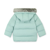 AW25 Mitch & Son JACK Green Faux Fur Trim Coat
