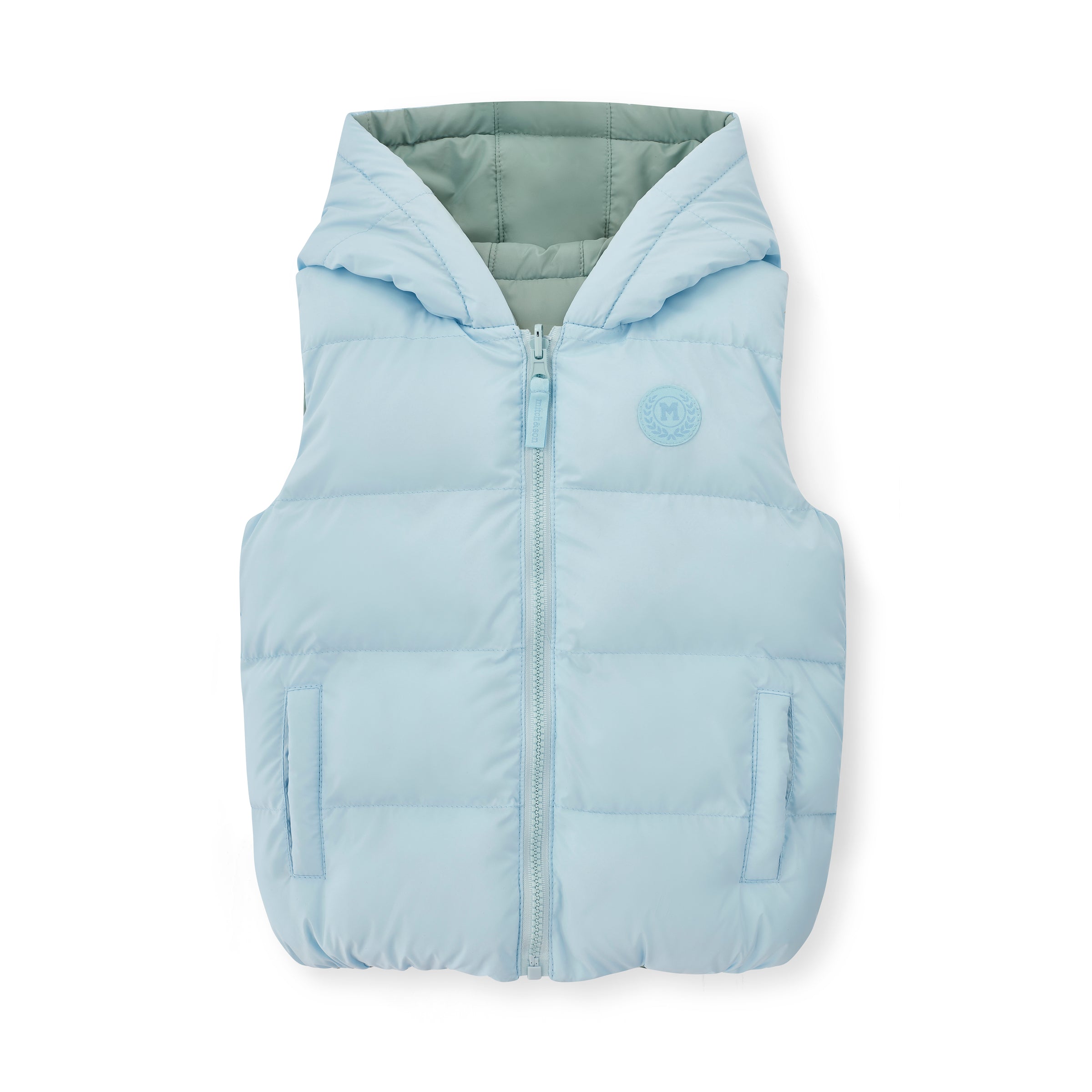 PREORDER AW25 Mitch & Son JAMES Blue & Green Reversible Gilet