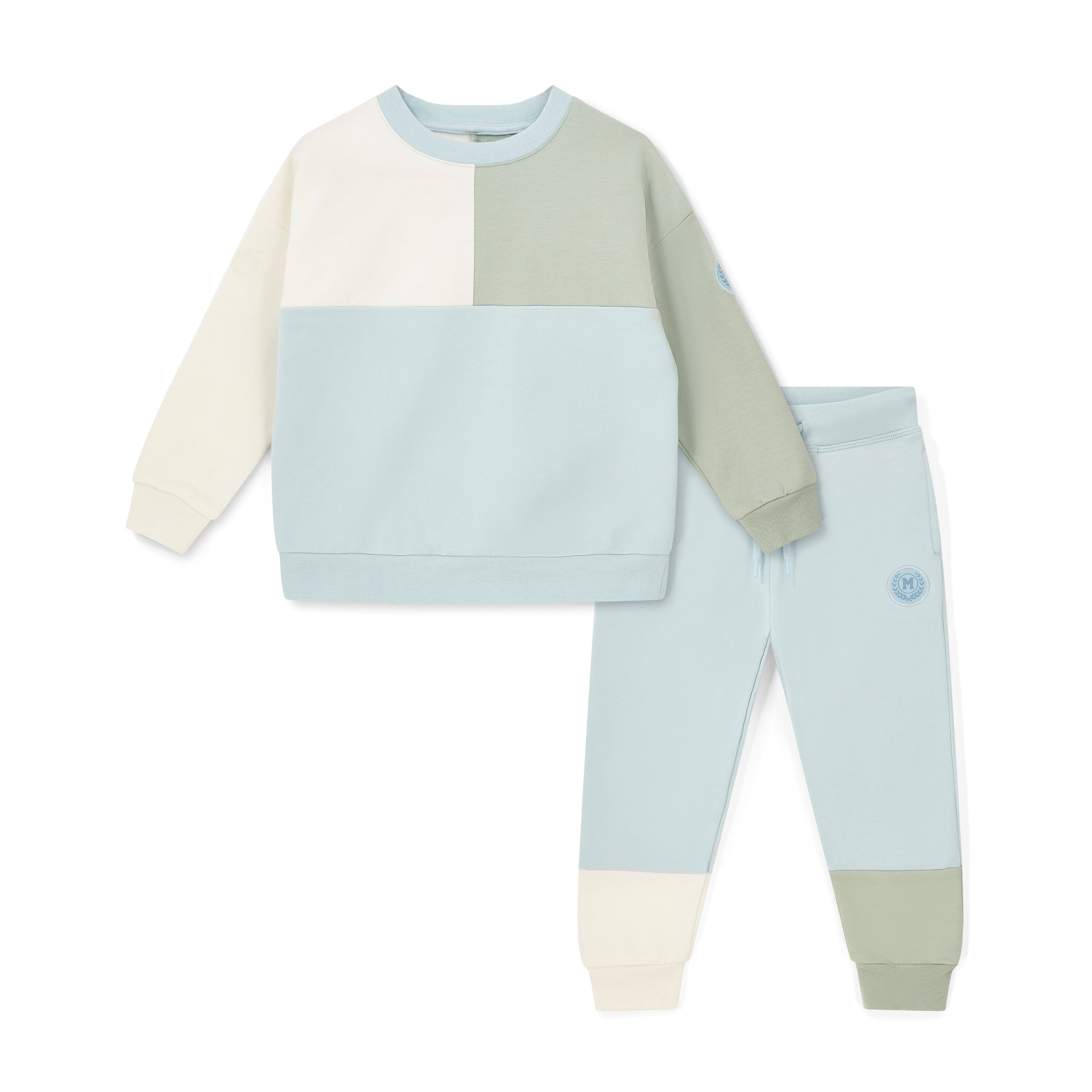 AW25 Mitch & Son JOHN Blue White & Green Colour Block Tracksuit