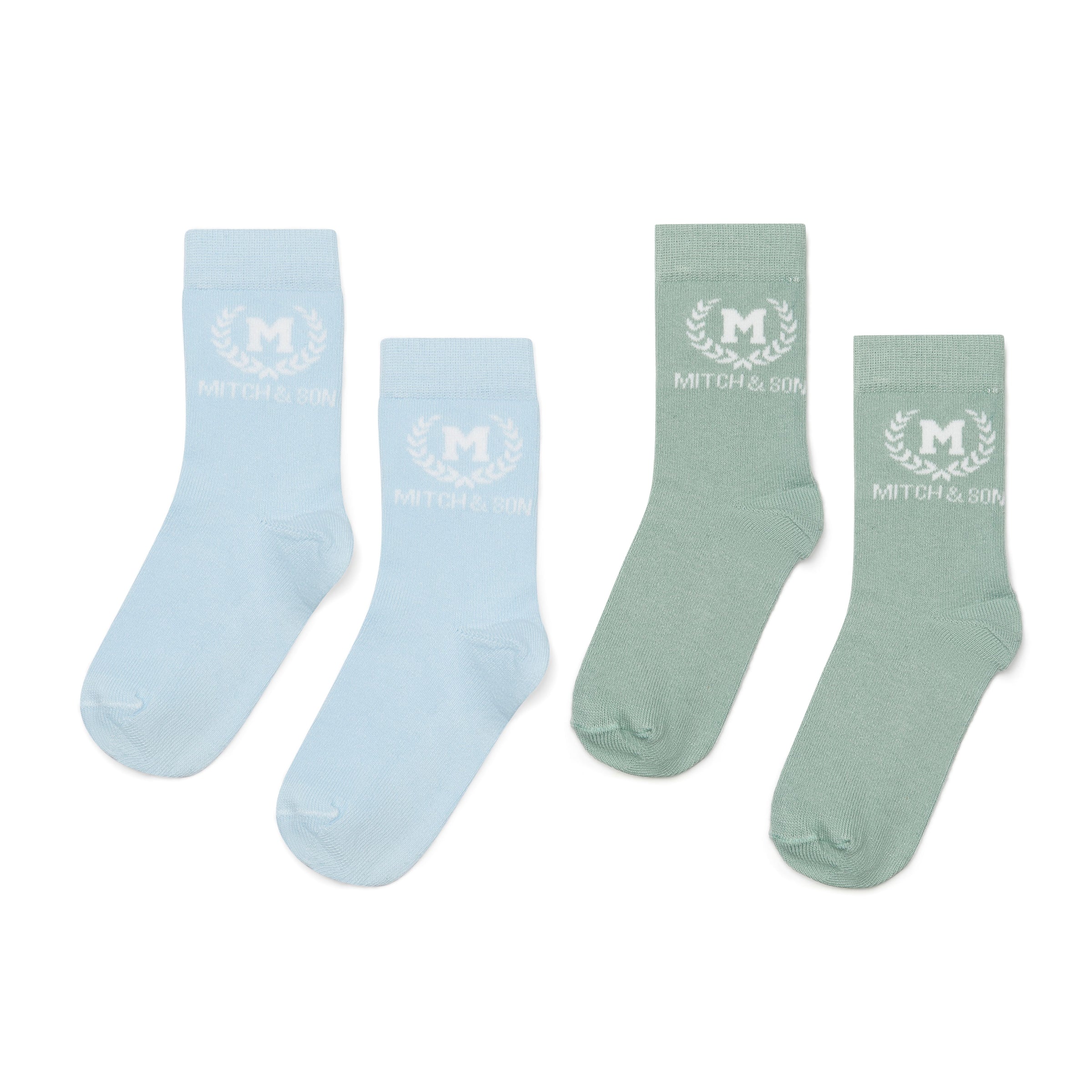 AW25 Mitch & Son JEREMY Blue & Green Two Pack Of Socks