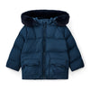 AW25 Mitch & Son JACK Navy Blue Faux Fur Trim Coat