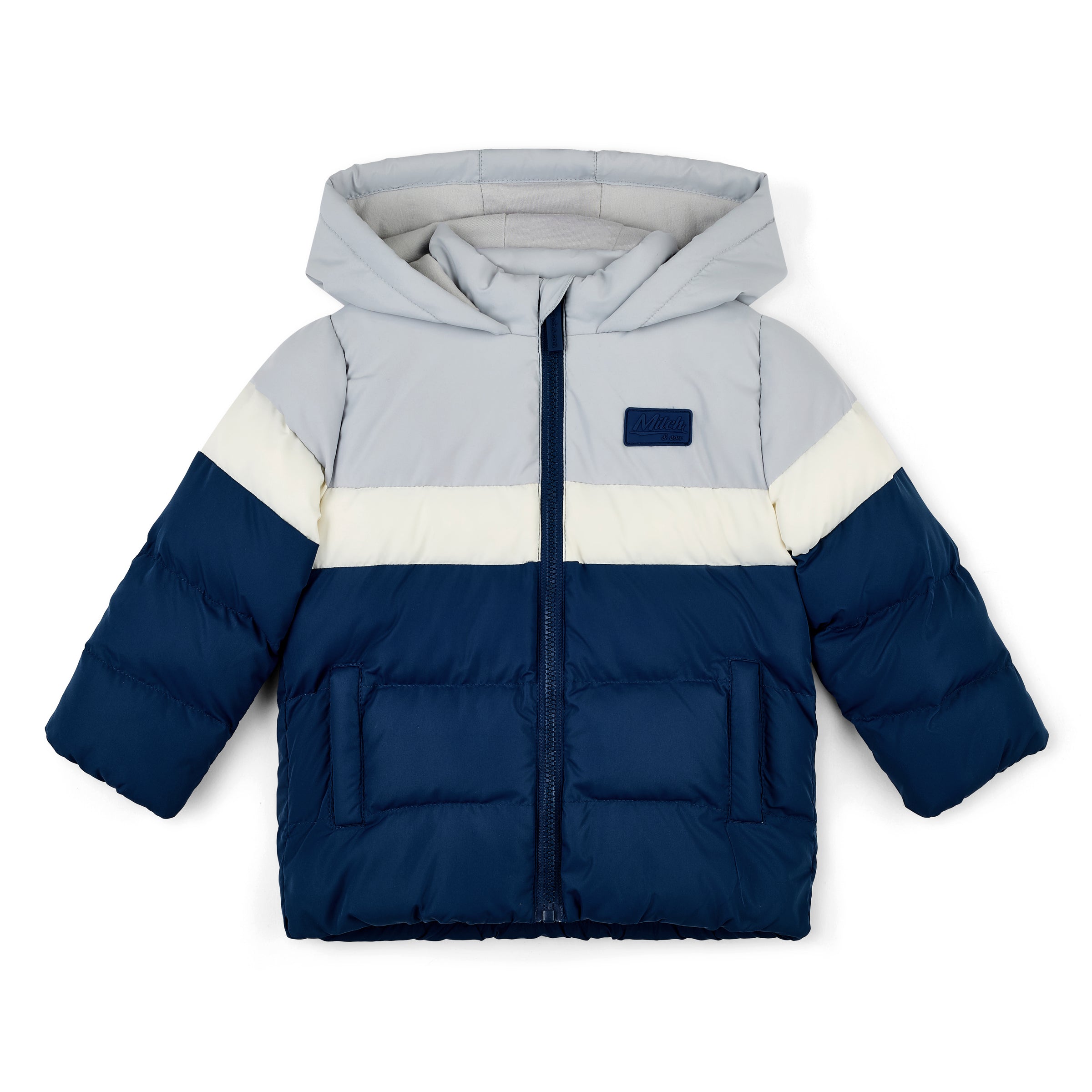 PREORDER AW25 Mitch & Son LEVI Navy Blue White & Grey Coat