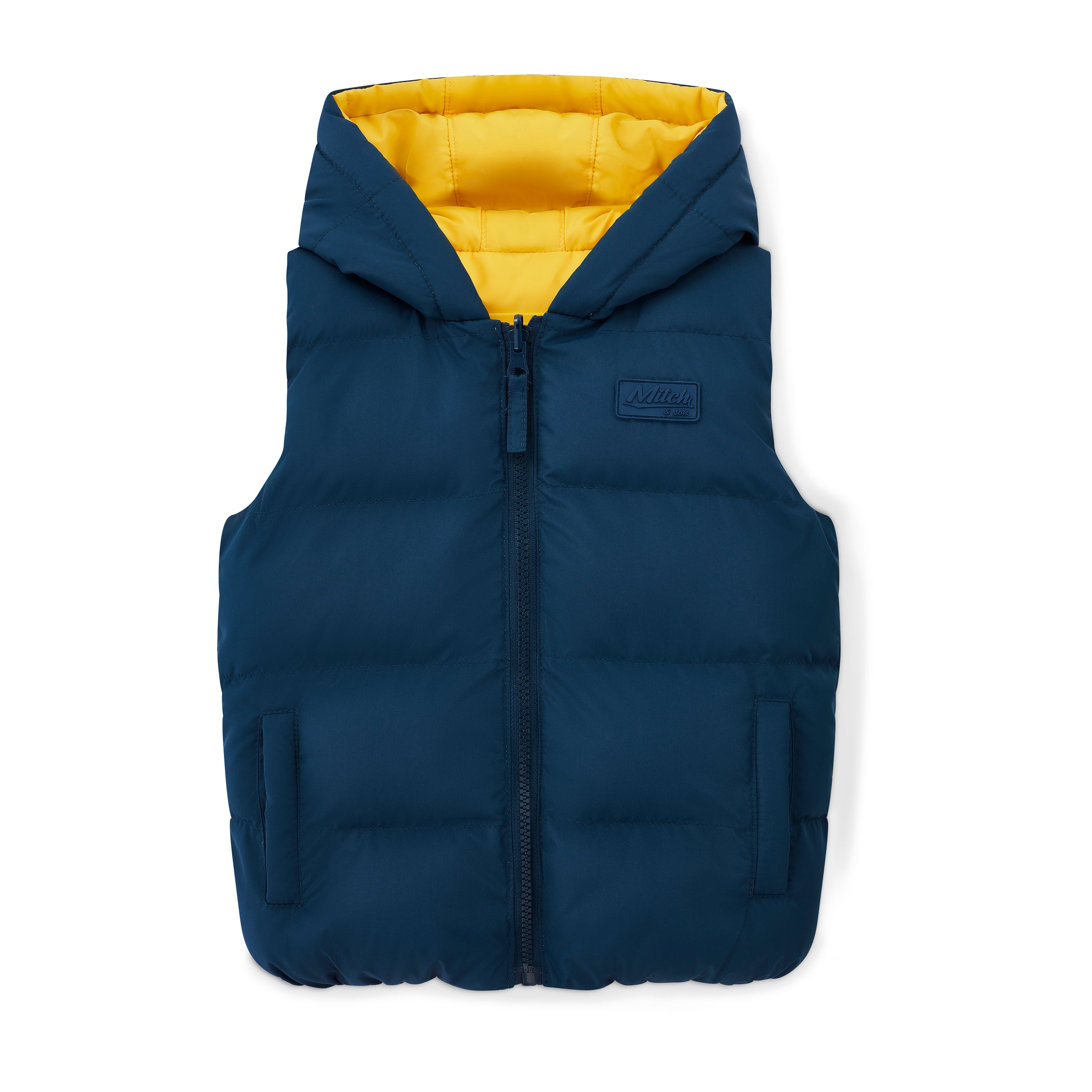 AW25 Mitch & Son JAMES Navy Blue & Yellow Reversible Gilet