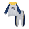 AW25 Mitch & Son KASH Grey Navy & Yellow Logo Hoody Tracksuit