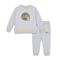 AW25 Mitch & Son KING Grey & Yellow Baseball League Logo Tracksuit