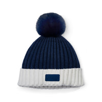 AW25 Mitch & Son JIMMY Navy Blue & Grey Pom Pom Knitted Hat