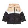 AW25 Mitch & Son JNR LEVI Black Beige & White Colour Block Coat