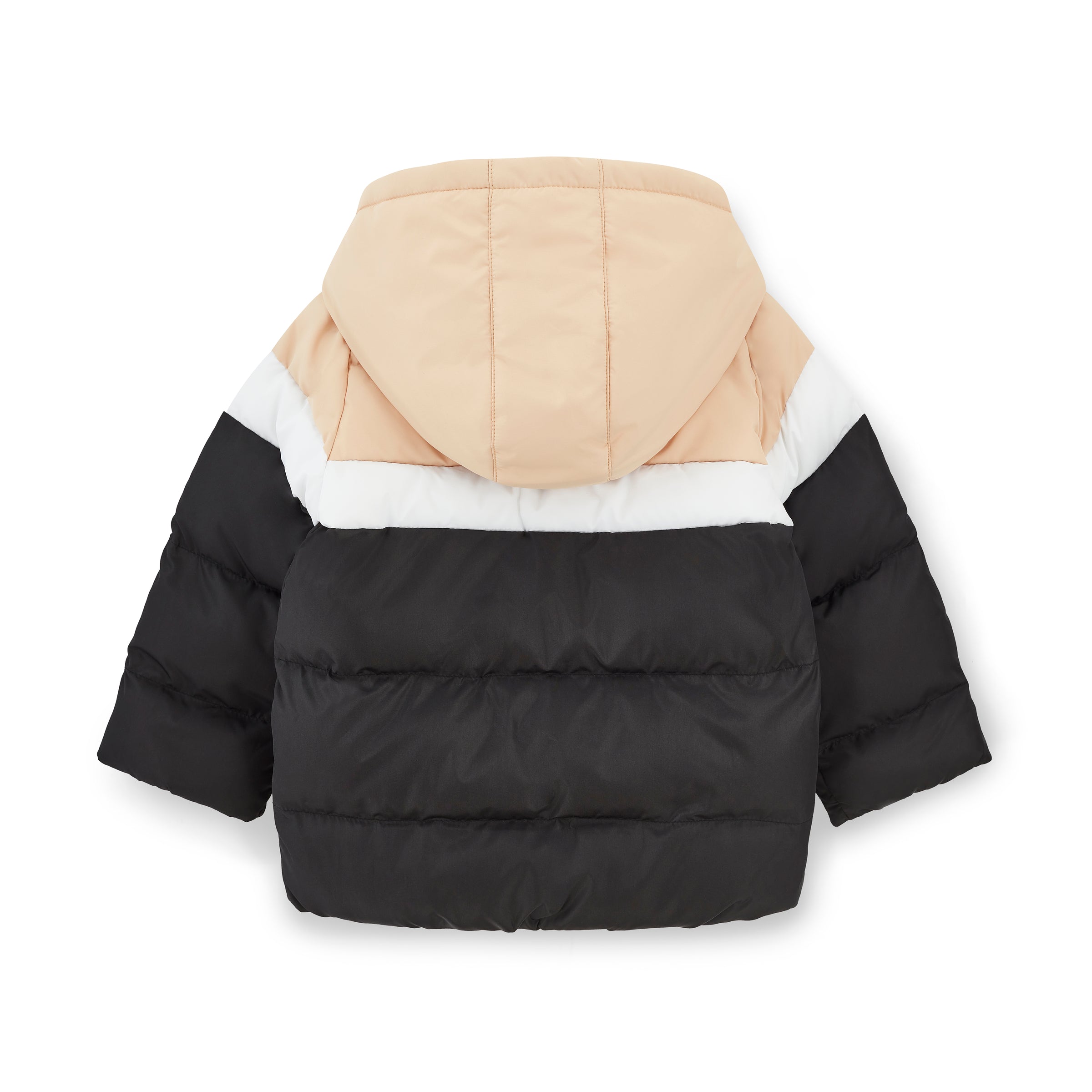 AW25 Mitch & Son JNR LEVI Black Beige & White Colour Block Coat