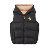 AW25 Mitch & Son JNR JAMES Black & Beige Reversible Gilet