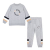AW25 Mitch & Son JNR LOGAN Grey Black White & Beige Logo Stripe Tracksuit