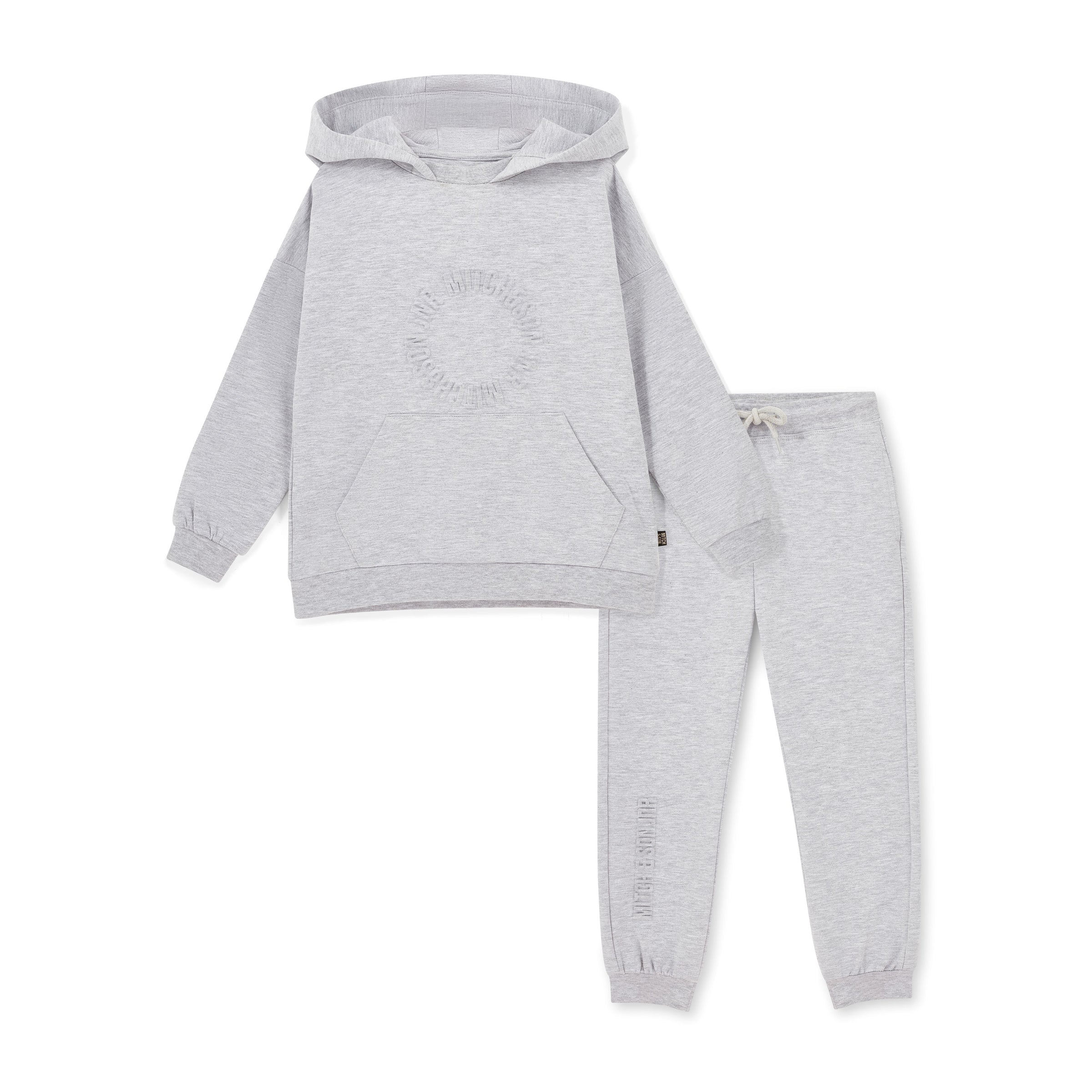 AW25 Mitch & Son JNR LENNON Grey Circle Logo Hoody Tracksuit