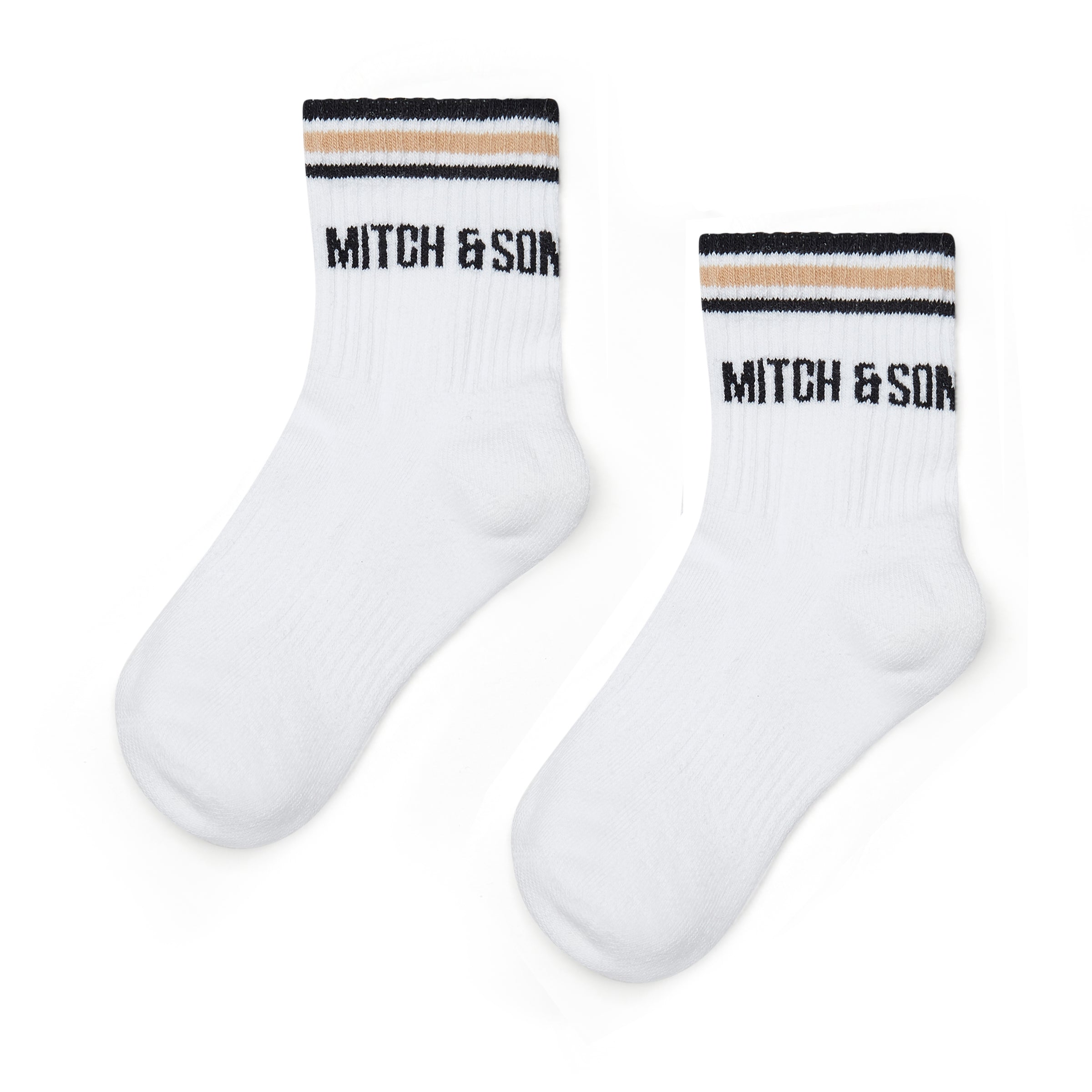 AW25 Mitch & Son JNR LAWSON White Logo Sport Socks