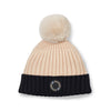 AW25 Mitch & Son JNR JIMMY Beige & Black Pom Pom Knitted Hat