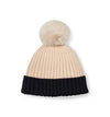 AW25 Mitch & Son JNR JIMMY Beige & Black Pom Pom Knitted Hat