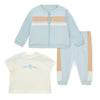 AW25 Mitch & Son Mini MILES Blue Beige & White Three Piece Tracksuit