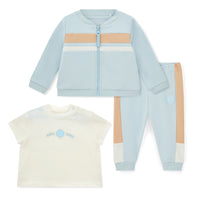 AW25 Mitch & Son Mini MILES Blue Beige & White Three Piece Tracksuit