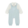 AW25 Mitch & Son Mini MARSHALL Blue & White Dungarees Polo Set