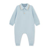 AW25 Mitch & Son Mini MACK Blue Knitted Polo Romper