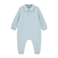AW25 Mitch & Son Mini MACK Blue Knitted Polo Romper