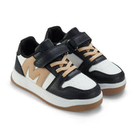 AW25 Mitch & Son JUMP LOW Black White & Beige Trainers