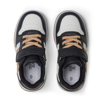 AW25 Mitch & Son JUMP LOW Black White & Beige Trainers