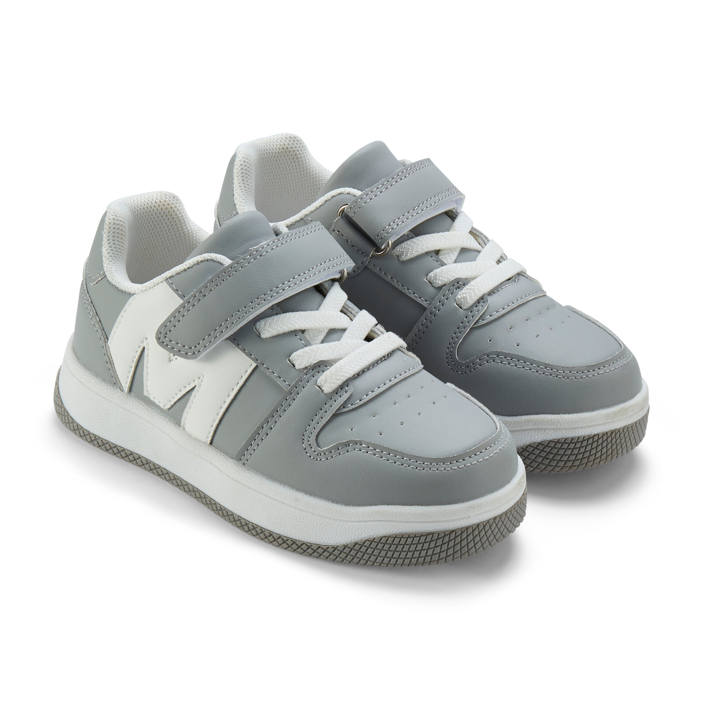 AW25 Mitch & Son JUMP LOW Grey & White Trainers