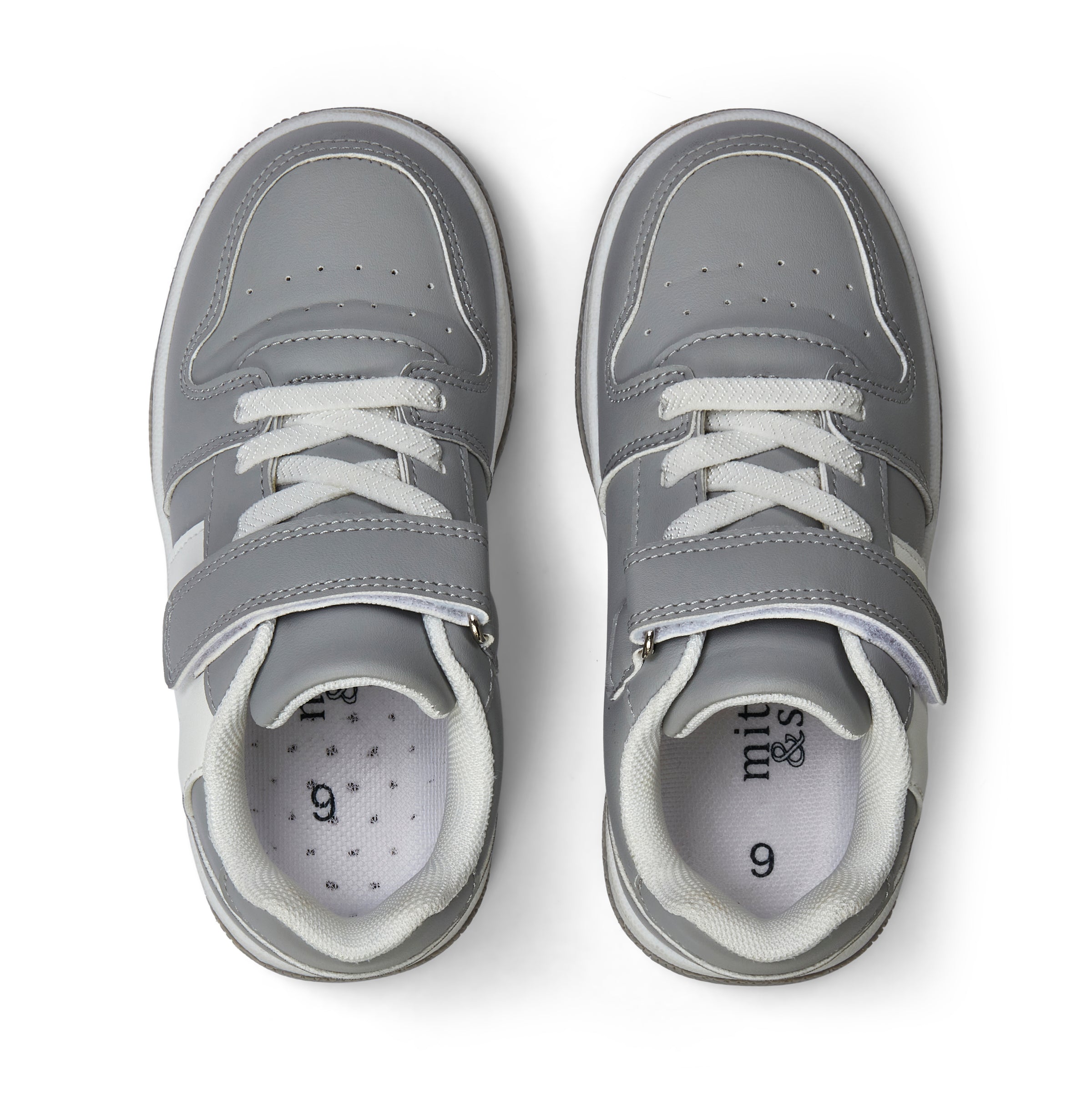 AW25 Mitch & Son JUMP LOW Grey & White Trainers