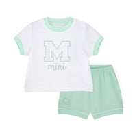 PREORDER SS26 Mitch & Son Mini NICO Green & White Logo Shorts Set