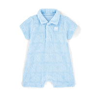 PREORDER SS26 Mitch & Son Mini NICHOLAS Blue Terry Towelling Romper