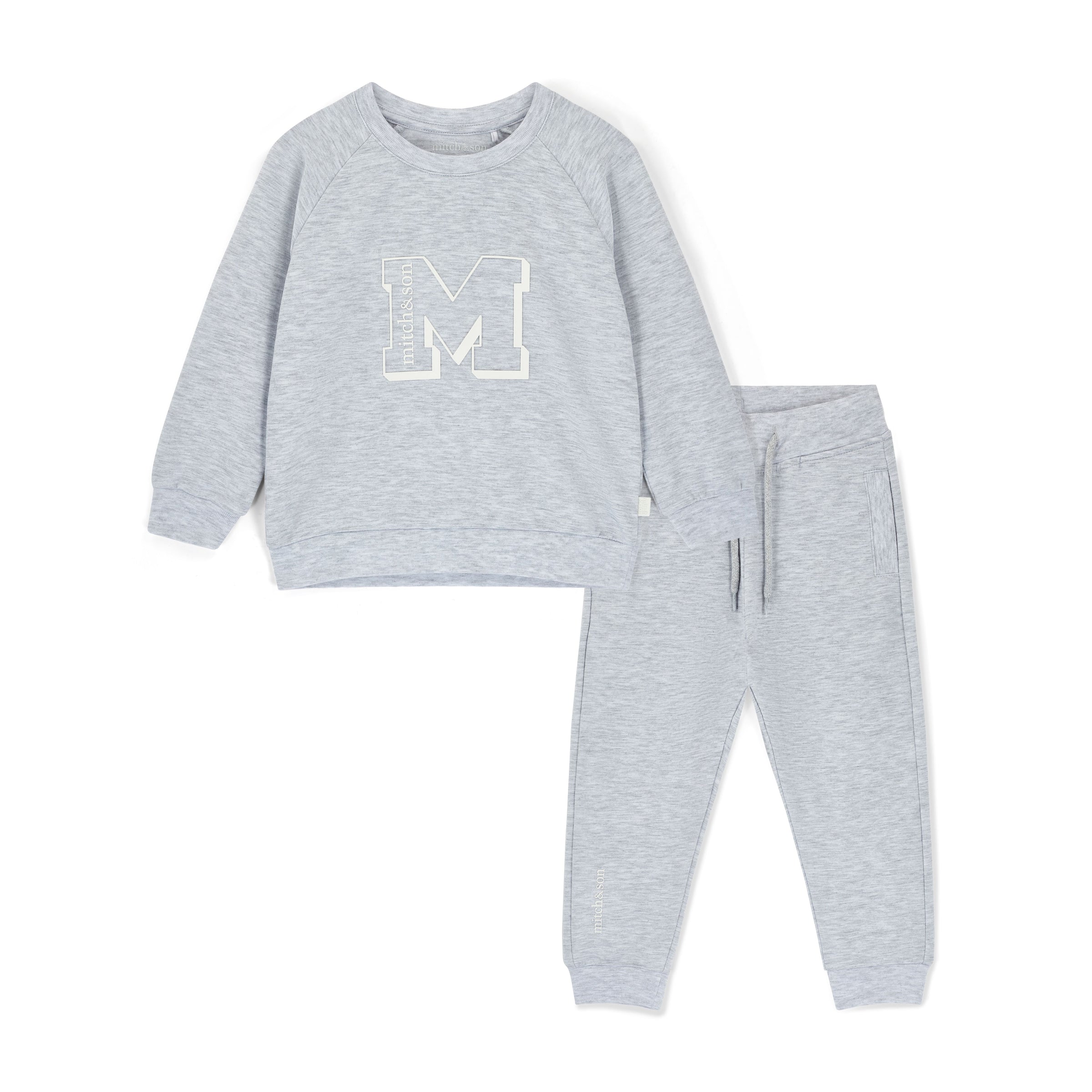 PREORDER SS26 Mitch & Son OWEN Grey & White Logo Tracksuit