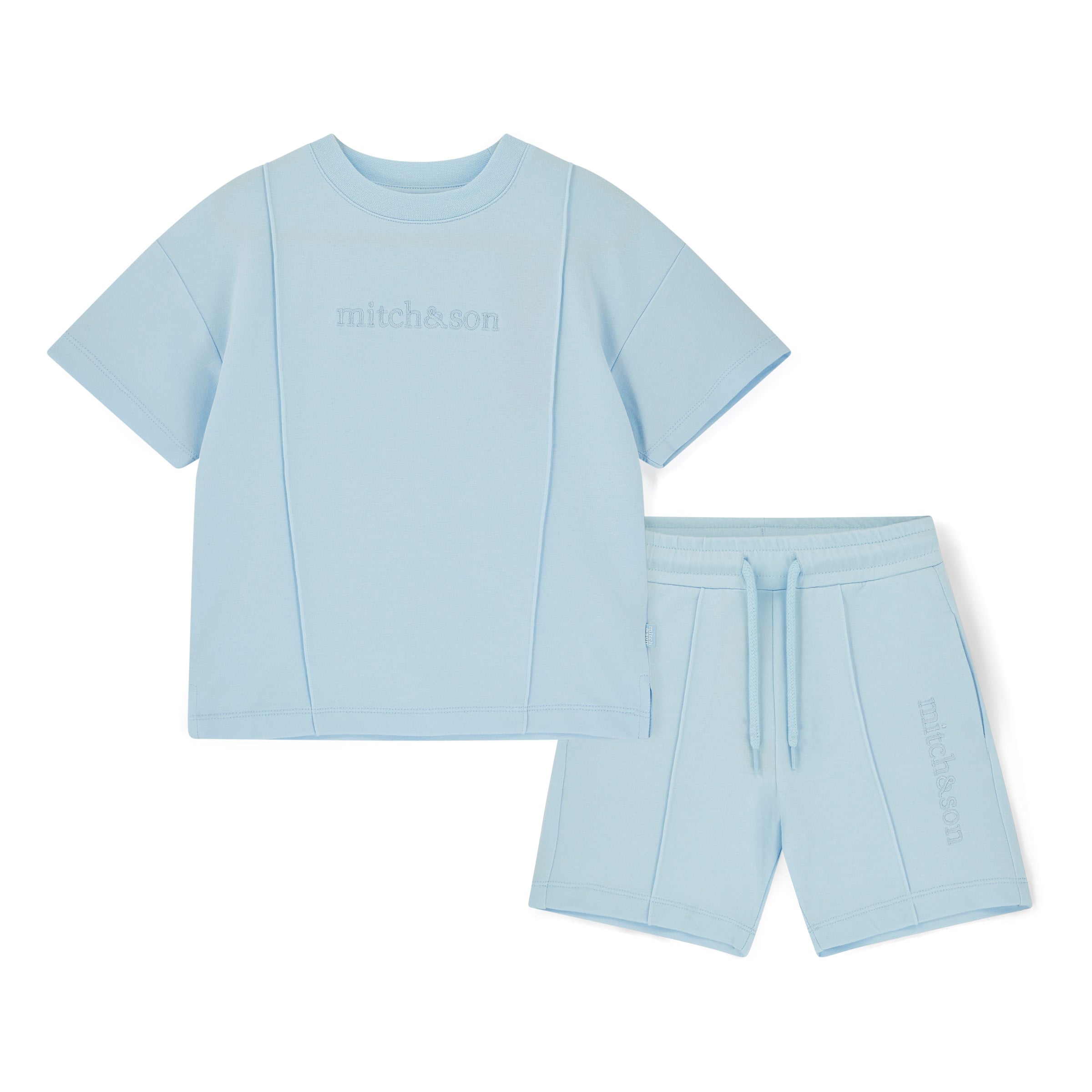 PREORDER SS26 Mitch & Son ORLANDO Blue Logo Shorts Set