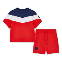 PREORDER SS26 Mitch & Son PACO Red Navy & White Logo Shorts Set