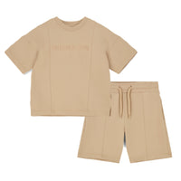 PREORDER SS26 Mitch & Son PORTER Beige Logo Shorts Set