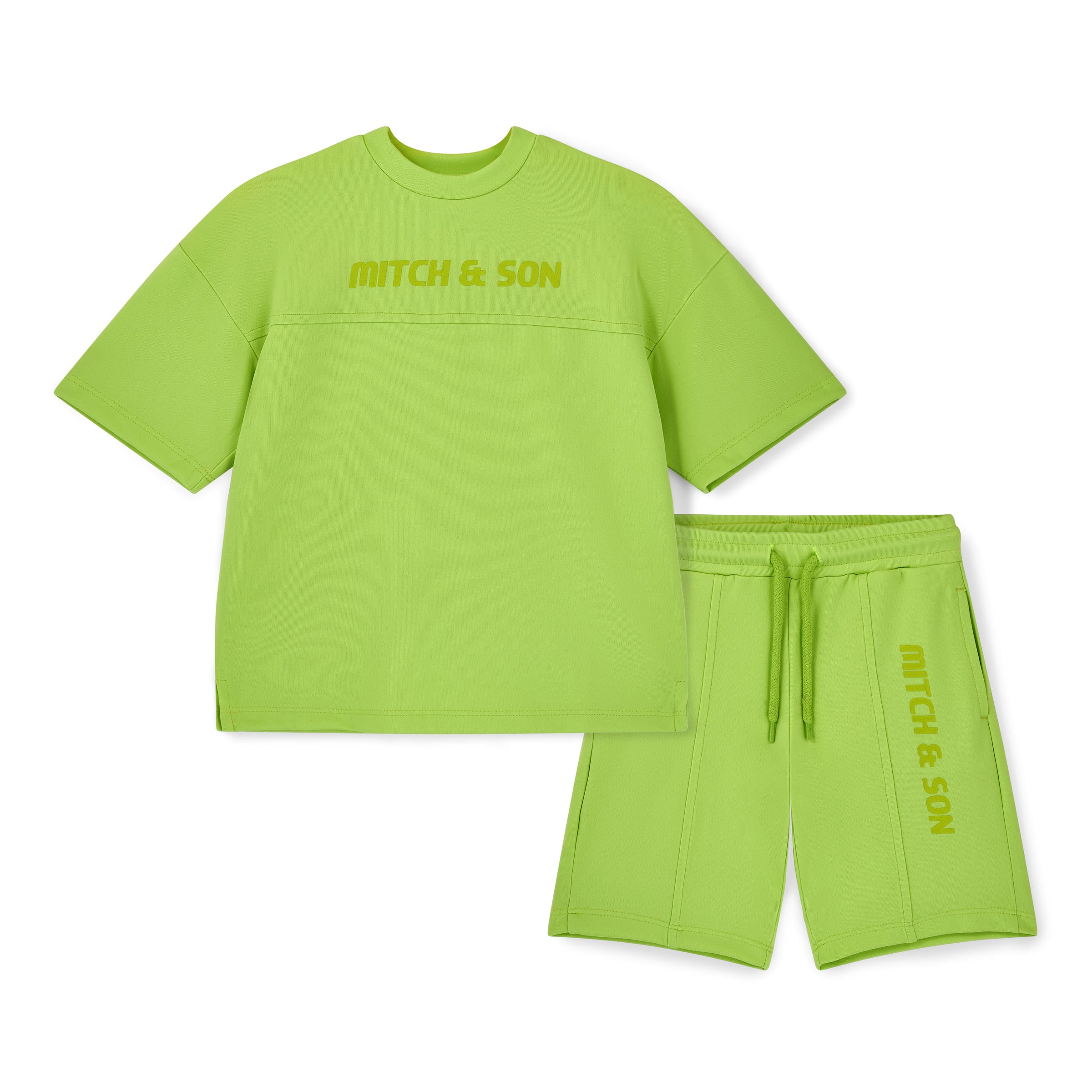 PREORDER SS26 Mitch & Son JNR RORY Green Logo Shorts Set