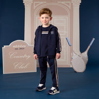 Mitch & Son Boys SANTINO & SAMMY Navy Three Piece Tracksuit