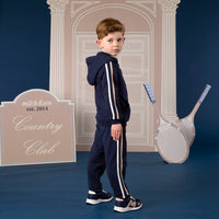 Mitch & Son Boys SANTINO & SAMMY Navy Three Piece Tracksuit