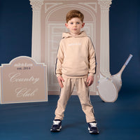 Mitch & Son Boys SCOTT Beige Hoody Tracksuit