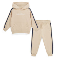 Mitch & Son Boys SCOTT Beige Hoody Tracksuit